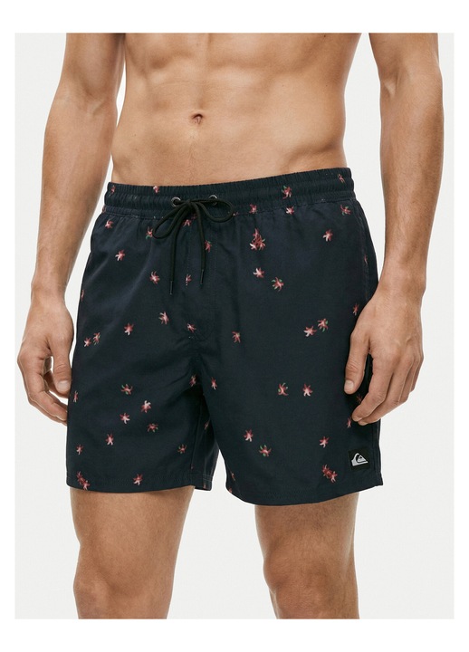 Férfi fürdőnadrág, Quiksilver, Fekete, Poliészter, Fekete