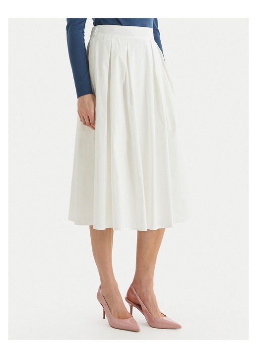 Fusta trapezoidala Only, bumbac, alb, pentru femei, XL INTL
