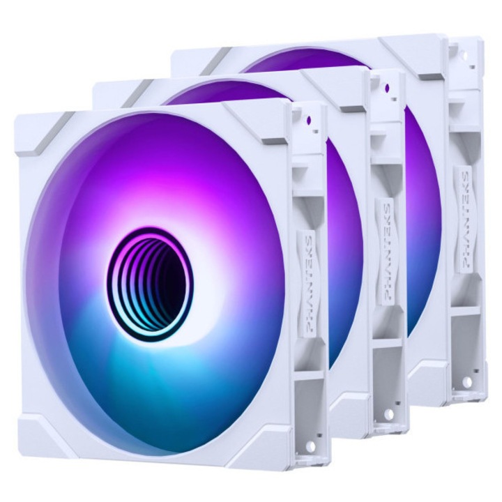 Ventilator PHANTEKS M25 Gen2 D-RGB PWM, 140mm, D-RGB, alb, 3 bucăți, retail