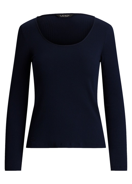 Bluza dama, Lauren Ralph Lauren, bumbac, slim fit, bleumarin, XS INTL