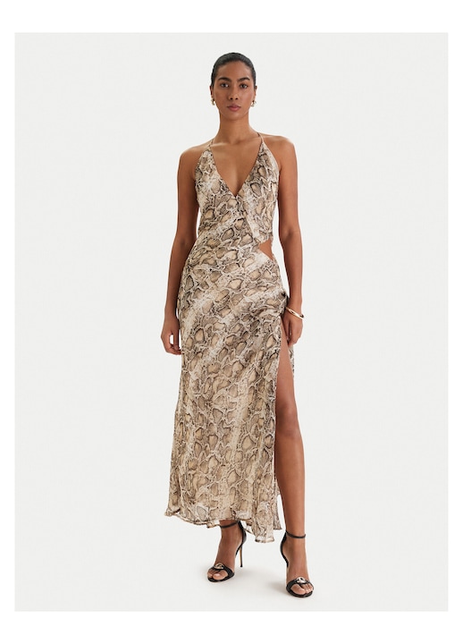 Rochie de cocktail, BARDOT, bej, poliester