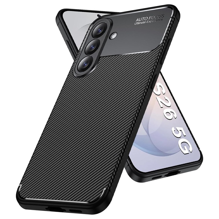 Carbon RebellionPro tok Samsung Galaxy S26-hoz, Ütésálló optimalizálás, Hőelvezetés, Hosszú távú tok, Fekete