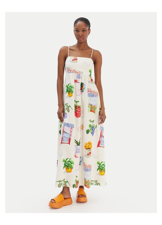 Rochie pentru femei, seafolly, 55% in, 45% bumbac, Ecru/multicolor