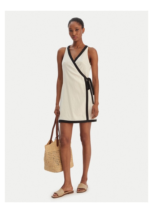 Rochie de vara seafolly, 55% in, 45% viscoza, Bej/negru