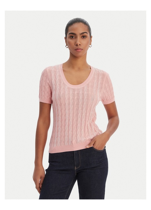 Pulover dama, Fracomina, bumbac/acetat, Coral