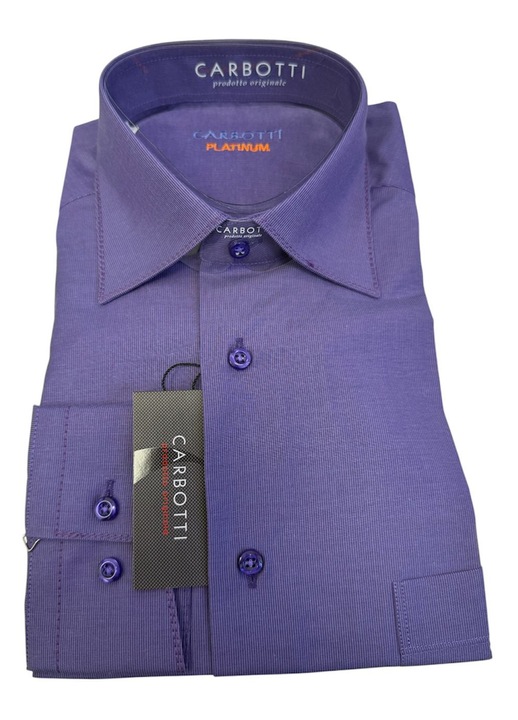 Camasa barbati mov cu dungi, maneca lunga, regular fit, bumbac-poliester, marimea S (37-38)