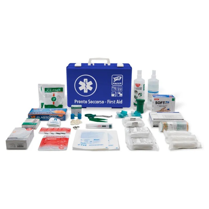 Kit complet de prim ajutor, PVS First Aid MEDIC 2 HACCP, conceput pentru industrie alimentara, catering si servicii de ospitalitate