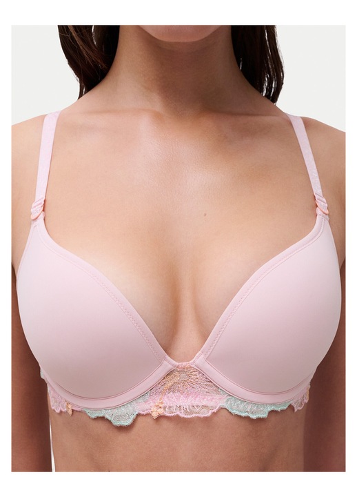 Sutien push-up, Chantelle, roz, 73% poliamida, 27% elastan