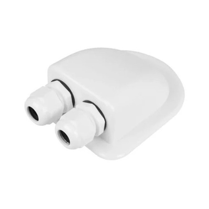 Dispozitiv trecere cabluri MASIS prin tavan cu 2 intrari, cablu Ø 6-12mm, culoare ALB