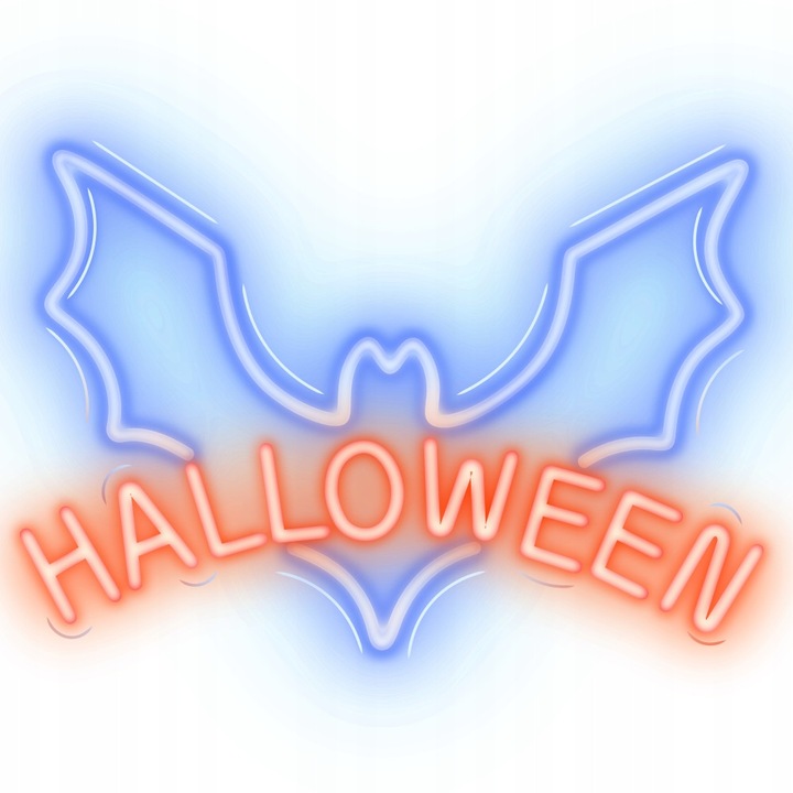 Semn Neon pentru Halloween, Neolia, albastru/rosu