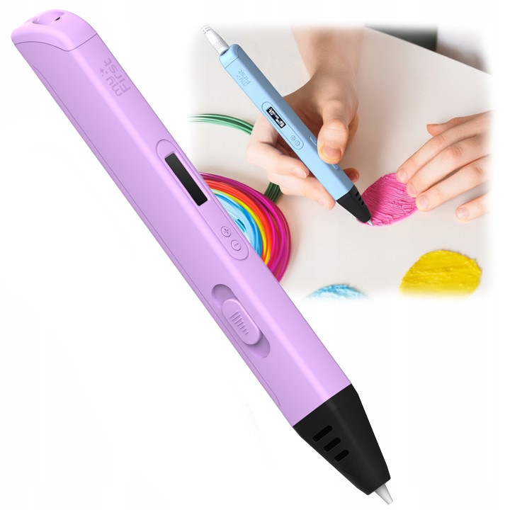 Creion 3D MyFirst 3D Pen Artist, 6 filamenturi PLA, violet, 175x17x20mm