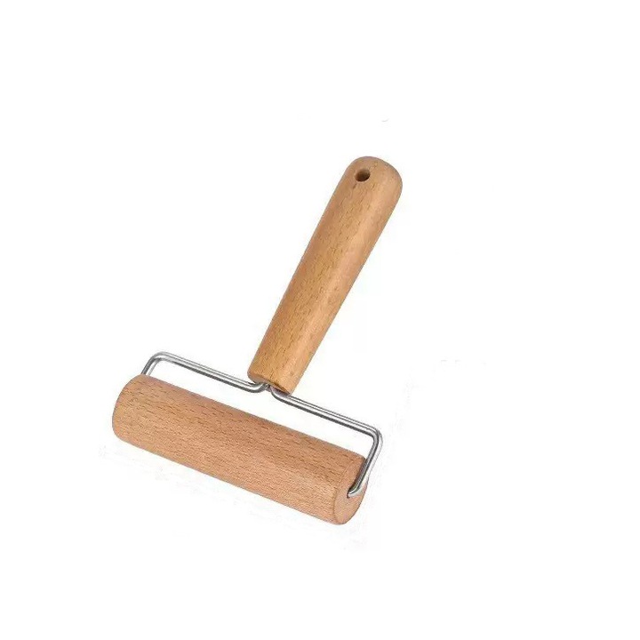 Sucitoare din lemn de fag, manuala, din lemn masiv, otel inoxidabil