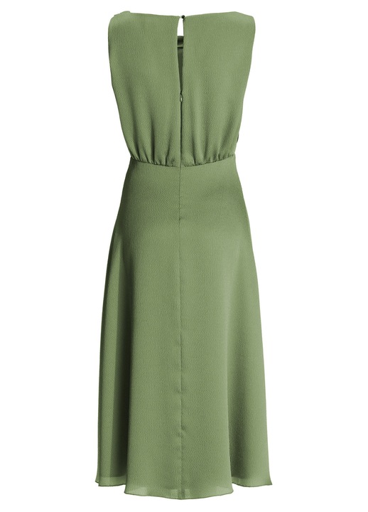 Rochie de cocktail, Swing, poliester, fermoar, verde