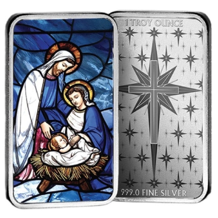 Lingou Argint Pamp : Holiday Nativity 1 Oz, 31 g, puritate 999