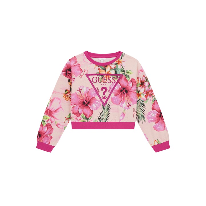 Bluza copii Guess roz, Roz