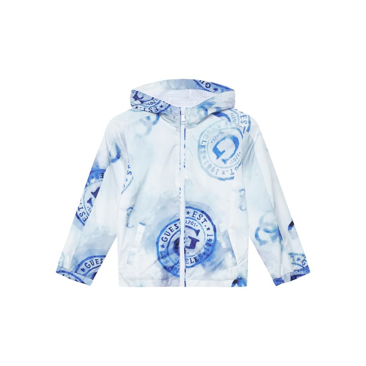 Geaca de tranzitie, Guess, poliester, albastru
