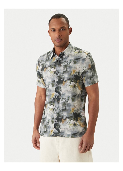 Camasa barbati, Guess, gri, viscoza, sistem inchidere nasturi