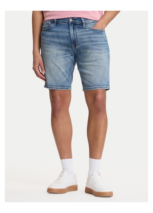 Pantaloni scurti barbati, GUESS, denim, fermoar, albastru, 40 EU