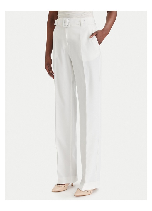 Pantaloni Guess pentru femei, poliester, alb, Alb