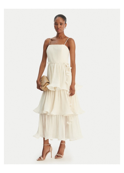 Rochie cocktail Femei, Guess, Ecru, Poliester, 42 EU