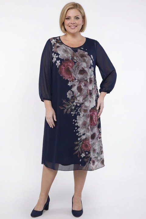 Sotetkek ruha viragmintaval