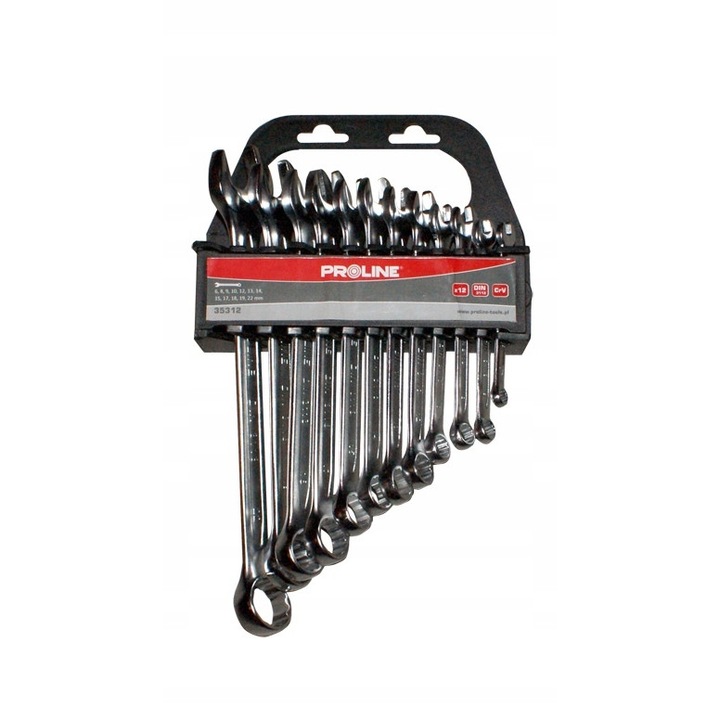 Set chei cu tubula si gratar, Proline, 7 piese (8-19mm), cromate, in etui