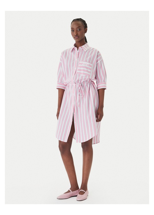 Rochie camasa Dama, joop jeans, dungi, roz, bumbac, XL INTL