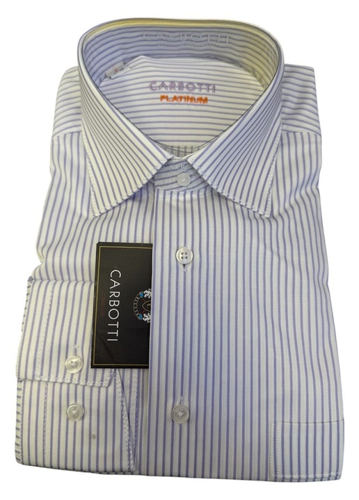 Camasa barbati lila deschis cu dungi, maneca lunga, regular fit, bumbac-poliester, marimea S (37-38)