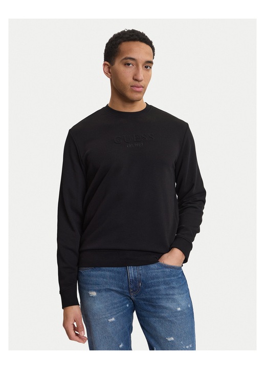 Hanorac barbati, Guess, negru, 64% bumbac, 36% poliester