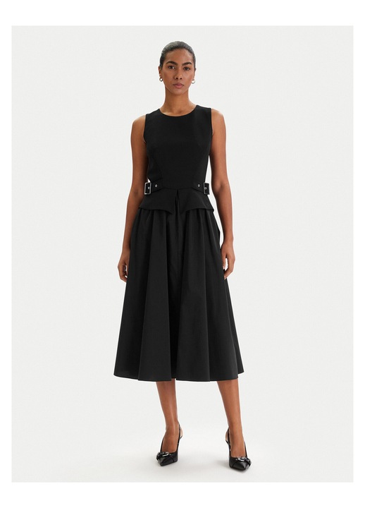 Rochie cocktail, Karl Lagerfeld, neagra, poliester, fermoar