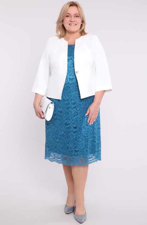 Rochie bleumarin din dantela 46