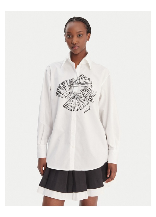 Camasa dama Karl Lagerfeld alb, Alb
