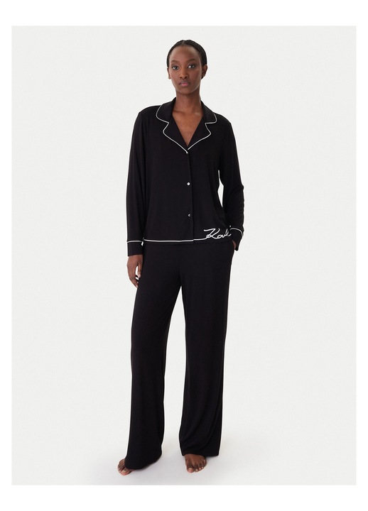 Pijama dama, Karl Lagerfeld, Viscoza, Negru, S INTL