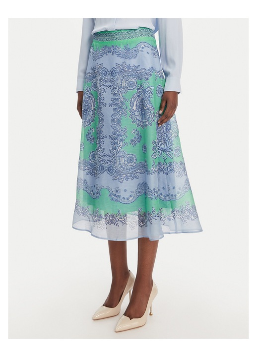 Fusta midi Hale Bob, fermoar, verde, 55% matase, 45% in