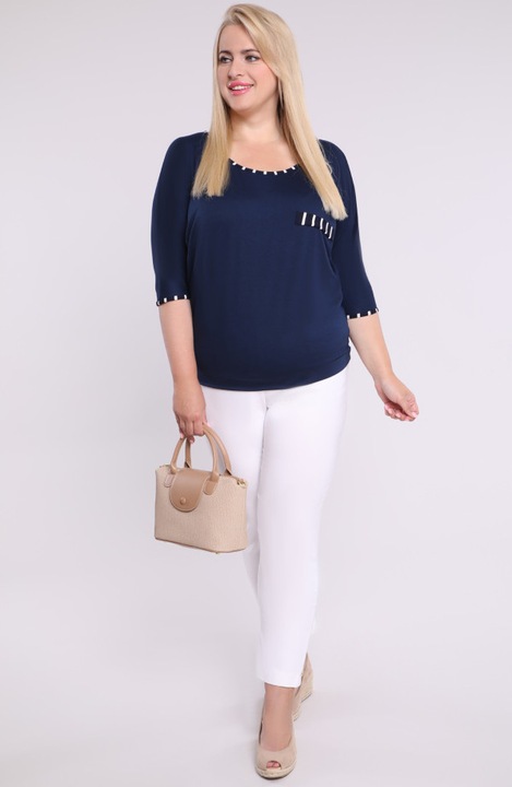 Bluza cu dungi bleumarin