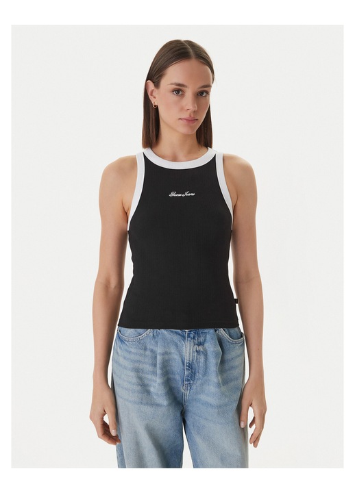 Maiou femei, GUESS JEANS, slim fit, negru, bumbac/modal/elastan, L INTL