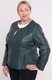 Тъмноплътно зелено яке от екологична кожа