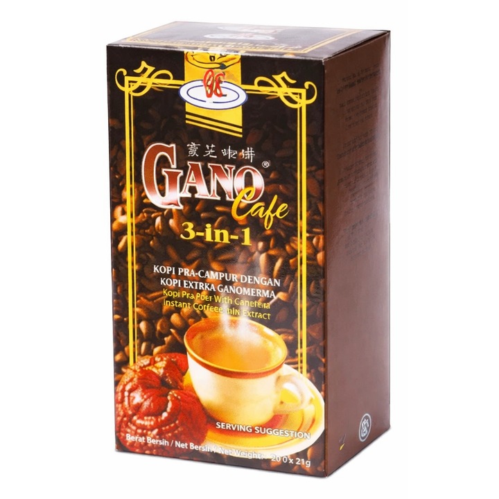 Cafea 3in1, Gano Excel, 20 plicuri, 23g, cu Ganoderma, instant