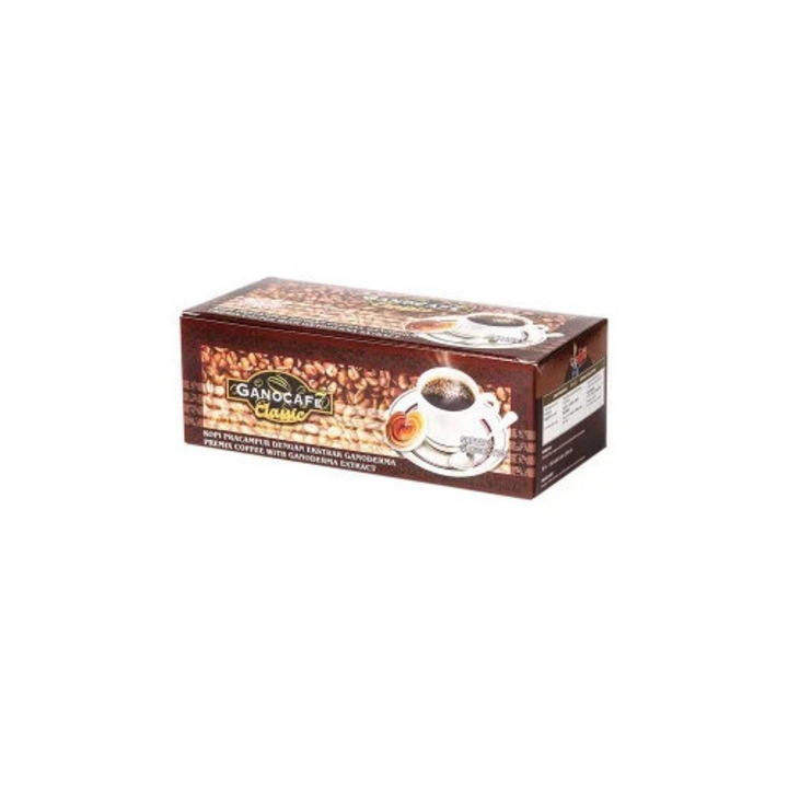 Cafea neagră instant Gano Classic, 30 pliculețe, cu Ganoderma, 90 g