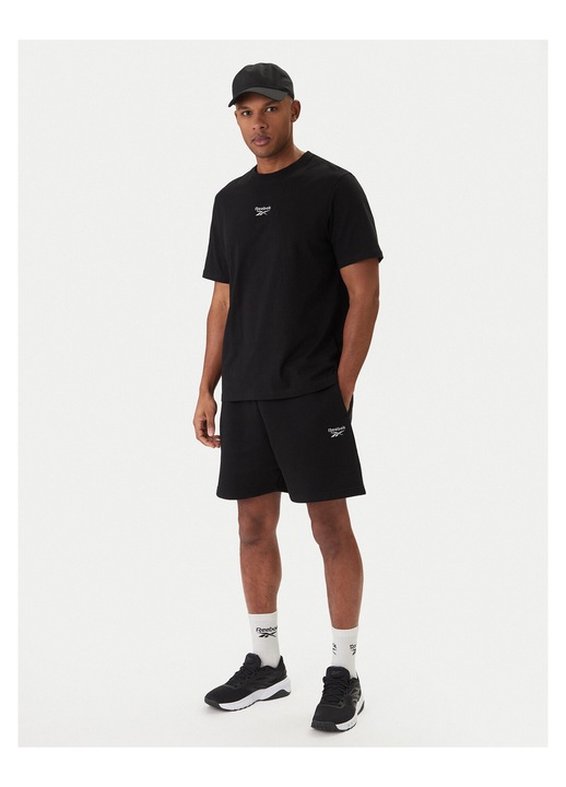 Set tricou si pantaloni scurti Barbati, Reebok, Negru, M