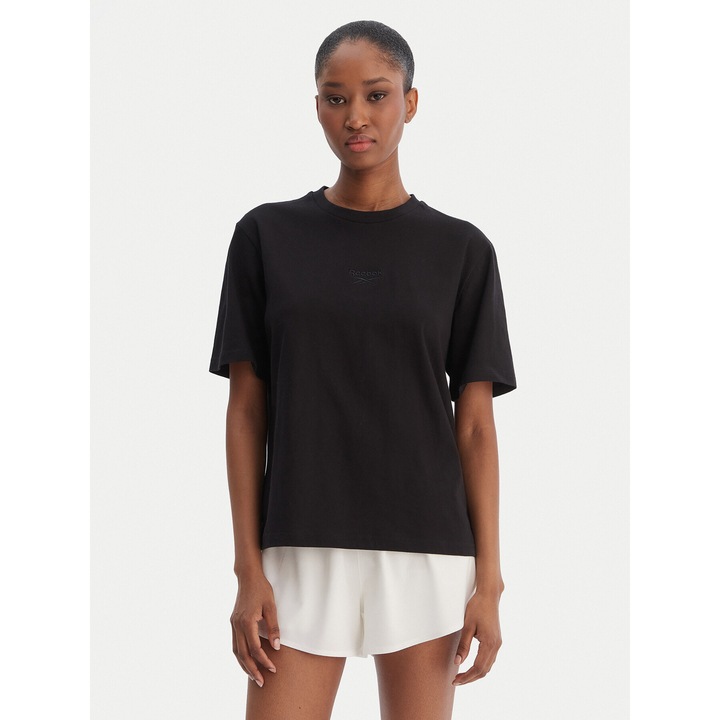Tricou sport dama, Reebok, bumbac, negru