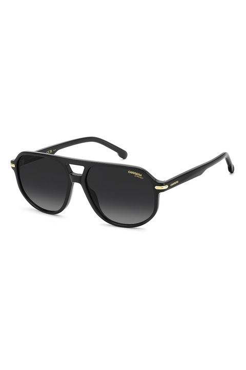 Carrera, Ochelari de soare aviator cu lentile in degrade, 59-15-145, Auriu/Negru