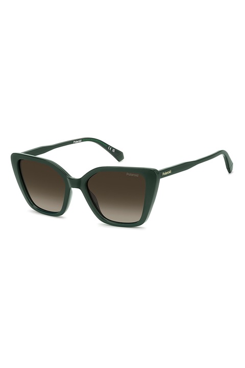 Polaroid, Ochelari de soare patrati, 53-18-140, Verde inchis