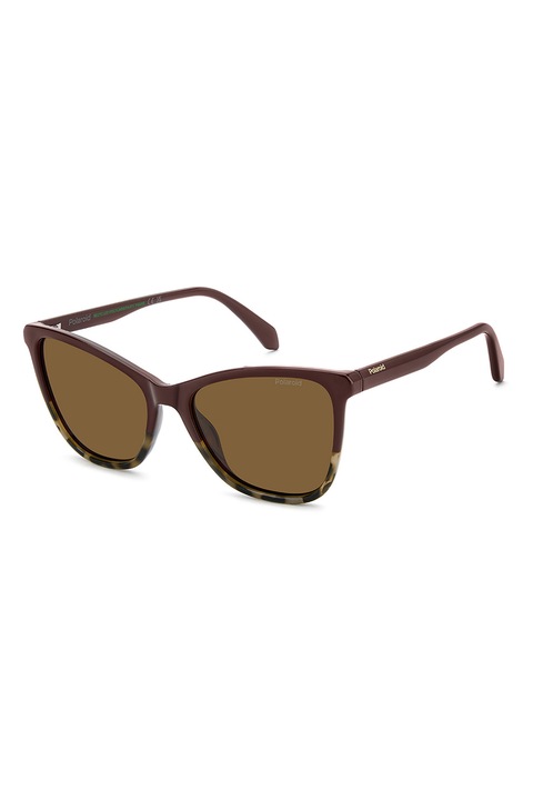 Polaroid, Ochelari de soare patrati polarizati, Maro cognac