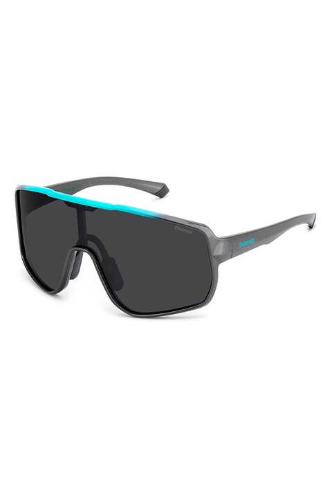 Polaroid, Ochelari de soare shield polarizati, 99-01-135, Albastru glaciar/Gri inchis