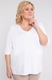 Bluza dama MDR24, alb, decolteu V, maneci 3/4, 52-54 EU