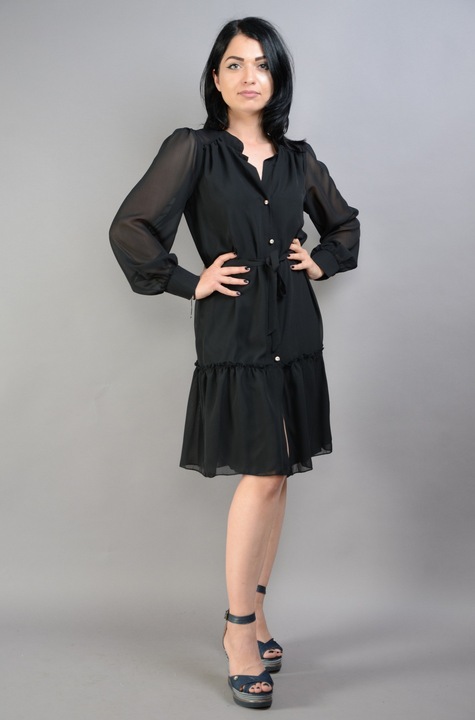 Rochie, PERLA DONNA, Voal, Negru, 38 EU