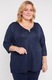 Bluza dama MDR24, bleumarin, brosa trifoi, poliester, 48/50EU