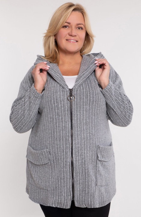 Сиво яке с джобове