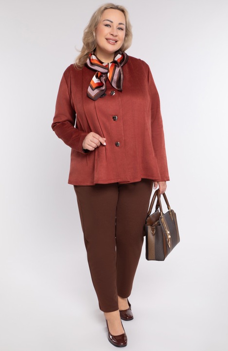 Jacheta maro din imitatie de piele intoarsa